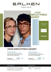 Balken Optik Prospekt - Komplettpreis-Angebot