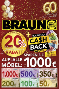BRAUN Möbel-Center Prospekt - Angebote ab 16.05.