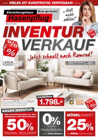 Einrichtungshaus Hasenpflug Prospekt - Inventurverkauf