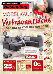 Einrichtungshaus Hasenpflug Prospekt - Möbelkauf ist Vertrauenssache