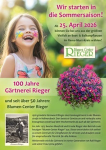 Blumen-Center Rieger Prospekt - Wir starten in die Sommersaison!
