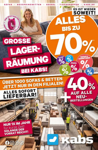 kabs Prospekt - Große Lagerräumung