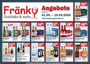 Fränky Getränkemarkt Prospekt - September 1