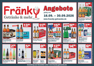 Fränky Getränkemarkt Prospekt - September 2