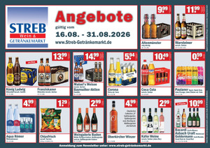 Streb Wein & Getränkemarkt Prospekt - August 02