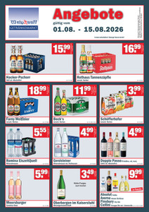 Weinkauff Getränkemarkt Prospekt - August 01