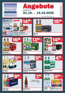 Weinkauff Getränkemarkt Prospekt - Oktober 1