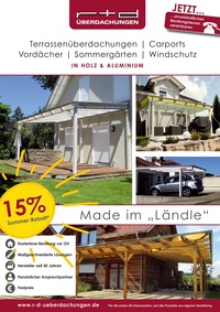 r+d Überdachungen Prospekt - Made im Ländle
