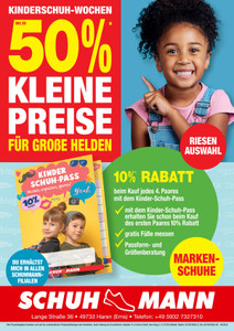 Schuh-Mann Prospekt - SchuhMann 50%