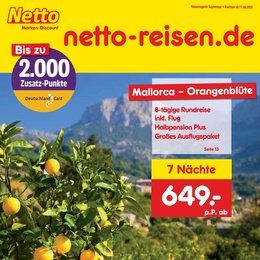 Netto Marken-Discount Prospekt - Reise-Angebote September