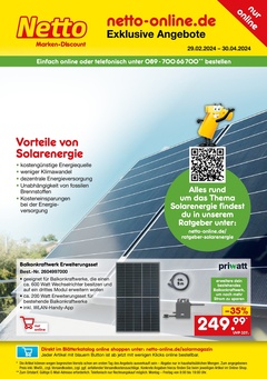 Netto Marken-Discount Prospekt - Online-Sonderangebote Solar