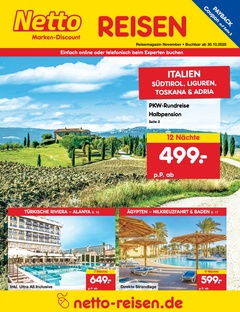 Netto Marken-Discount Prospekt - Reisemagazin November 2025 - Seite 1