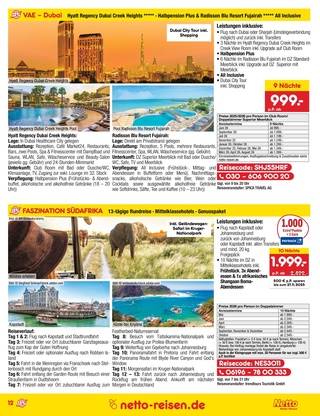 Vorschau des Netto Marken-Discount Prospekts - Urlaub & Reisen, Seite 12