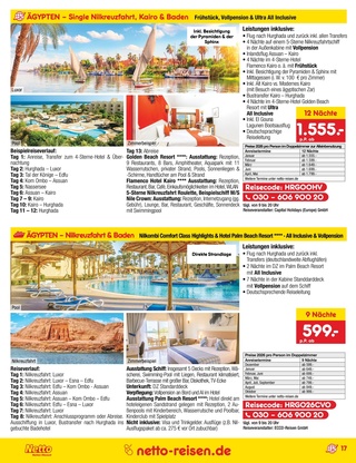 Vorschau des Netto Marken-Discount Prospekts - Urlaub & Reisen, Seite 17