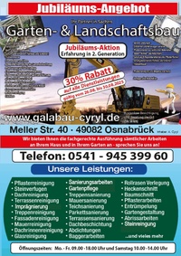 Cyryl Steinreinigung Prospekt - Garten- und Landschaftbau Jubiläums Angebot