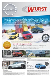 Autohaus Wurst Prospekt - 2024 KW 44 | Autohaus Wurst Martinimarkt