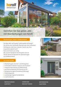 Herolf Überdachungen Prospekt - 2025/16 | Herolf Überdachungen