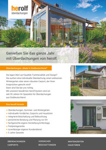 Herolf Überdachungen Prospekt - 2026/19 | Herolf Überdachungen