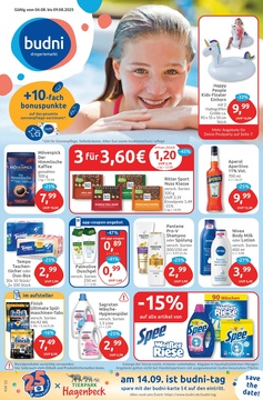 BUDNI Prospekt - Angebote ab 04.08.
