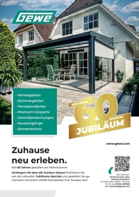 GEWE Prospekt - Wir feiern 60-jähriges Jubiläum
