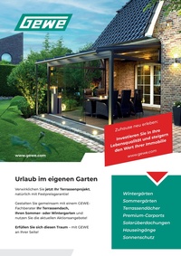 GEWE Prospekt - Urlaub im eigenen Garten