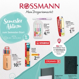 Rossmann Prospekt - Semester Aktion