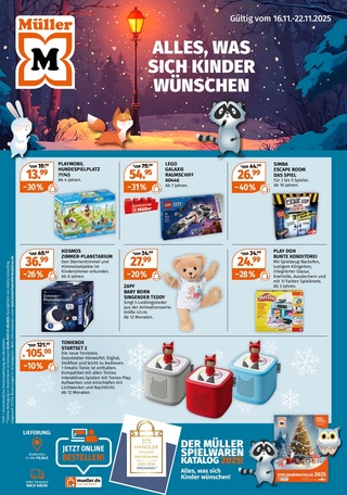 Vorschau des Müller Prospekts - Kindermode & Spielzeug, Seite 1