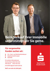 Sparkasse Prospekt - Infos über das Immobiliencenter der Sparkasse Duderstadt