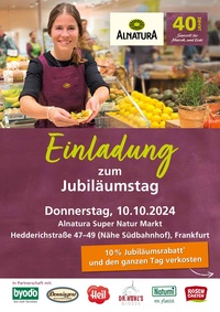 Alnatura Prospekt - Einladung zum Jubiläumstag