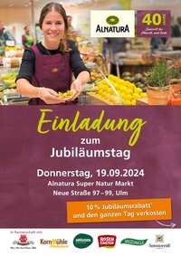 Alnatura Prospekt - Einladung zum Jubiläumstag