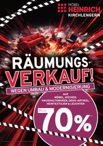 Möbel Heinrich Prospekt - Räumungsverkauf Kirchlengern