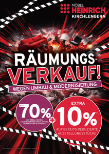 Möbel Heinrich Prospekt - Räumungsverkauf Kirchlengern