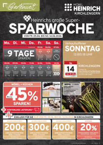 Möbel Heinrich Prospekt - Heinrichs große Super-Sparwoche