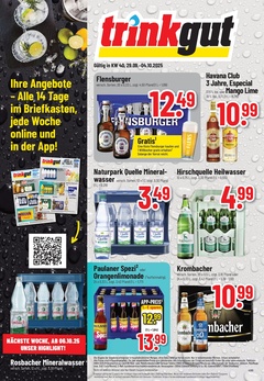 trinkgut Prospekt - Angebote ab 29.09.