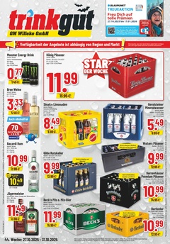 trinkgut Prospekt - Angebote ab 27.10. - Seite 1