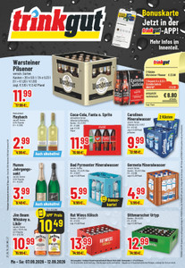 trinkgut Prospekt - Angebote ab 07.09. - Seite 1