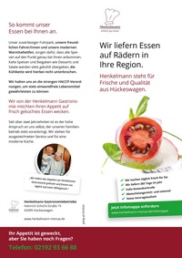 Henkelmann Prospekt - Henkelmann Gastronomiebetriebe