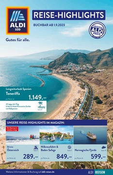 ALDI SÜD Prospekt - Reisemagazin September 2023