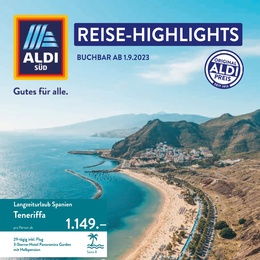 ALDI SÜD Prospekt - Reisemagazin September 2023