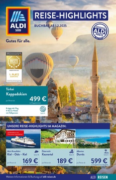 ALDI SÜD Prospekt - ALDI Reisemagazin Februar