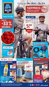 ALDI SÜD Prospekt - Gültig von Mo. 28.4. – Sa. 3.5.