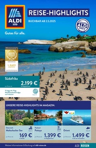 ALDI SÜD Prospekt - ALDI Reisemagazin Mai 2025