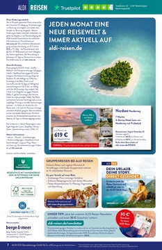 ALDI SÜD Prospekt - ALDI Reisemagazin August 2025