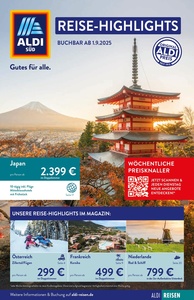ALDI SÜD Prospekt - Reisemagazin September 2025