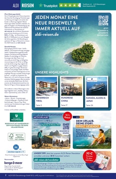 ALDI SÜD Prospekt - Reisemagazin September 2025