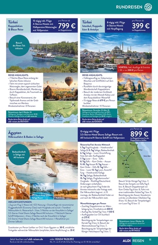 Vorschau des ALDI SÜD Prospekts - Urlaub & Reisen, Seite 11