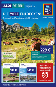 ALDI SÜD Prospekt - ALDI Reisemagazin Juli 2026 - Seite 1