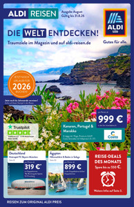 ALDI SÜD Prospekt - Reisemagazin August 2026