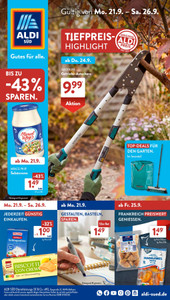 ALDI SÜD Prospekt - Angebote ab 21.09. - Seite 1