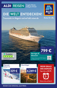 ALDI SÜD Prospekt - ALDI Reisemagazin Oktober 2026 - Seite 1